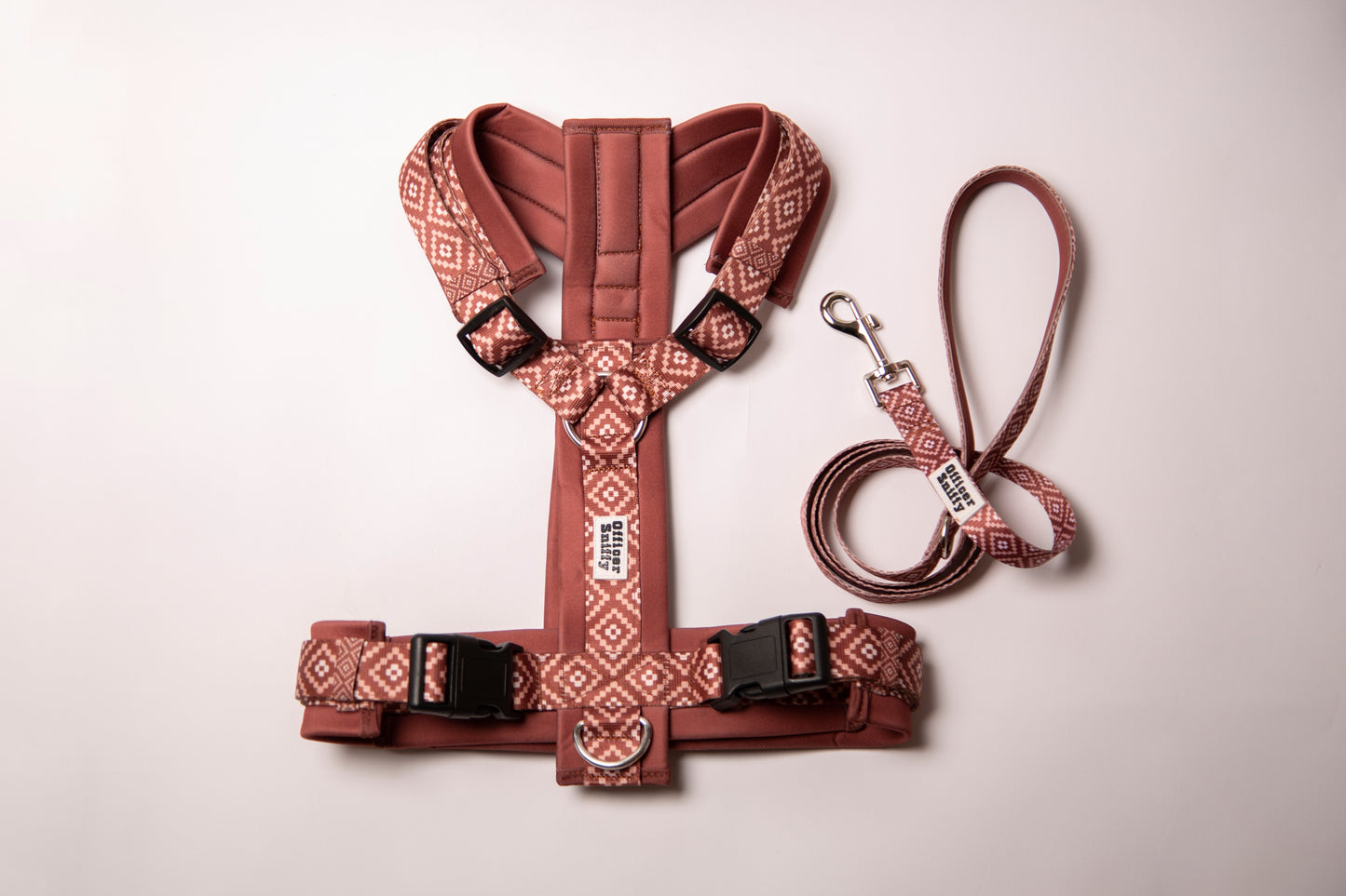 Leine braun rostrot gemustert fest oder verstellbar