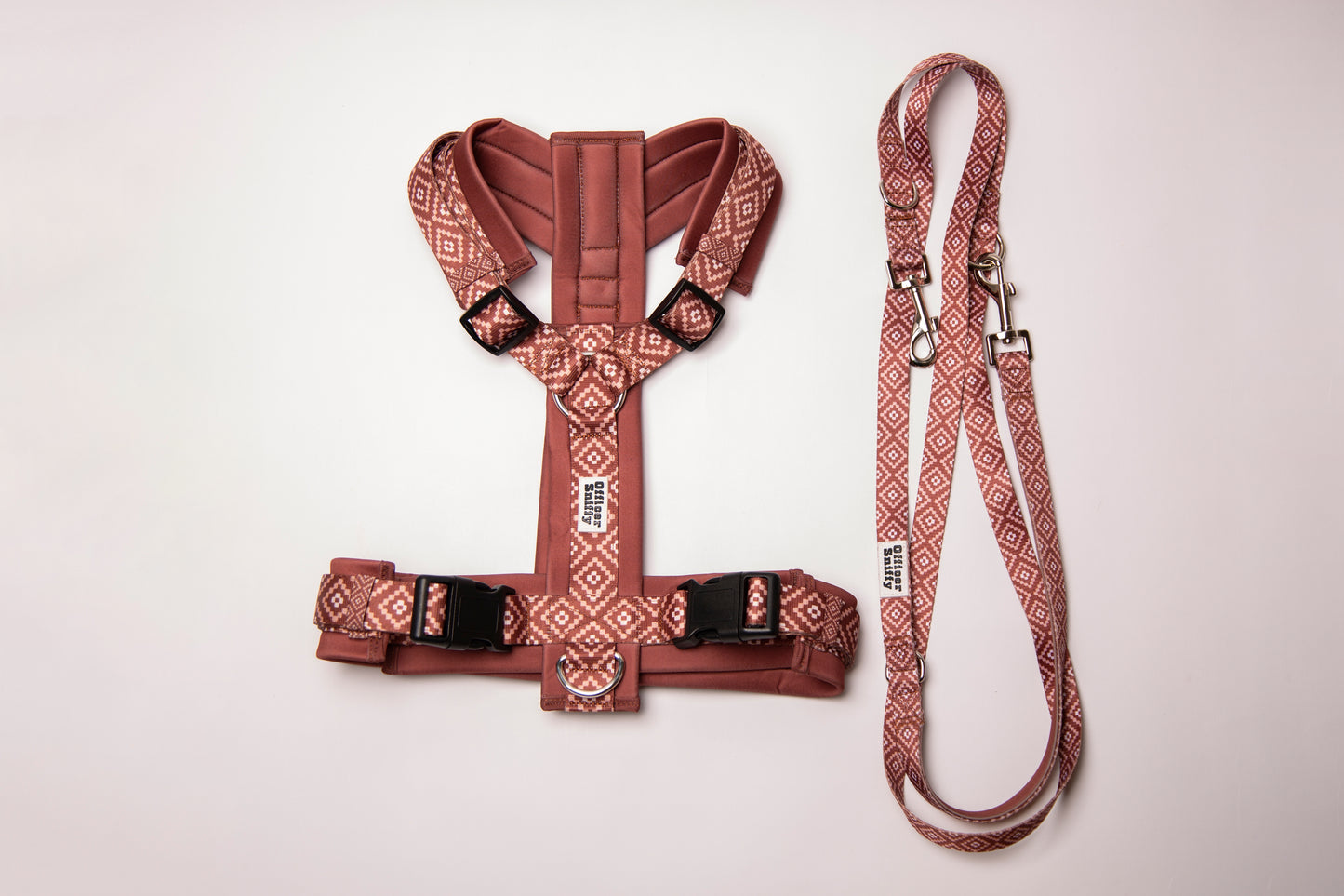 Leine braun rostrot gemustert fest oder verstellbar