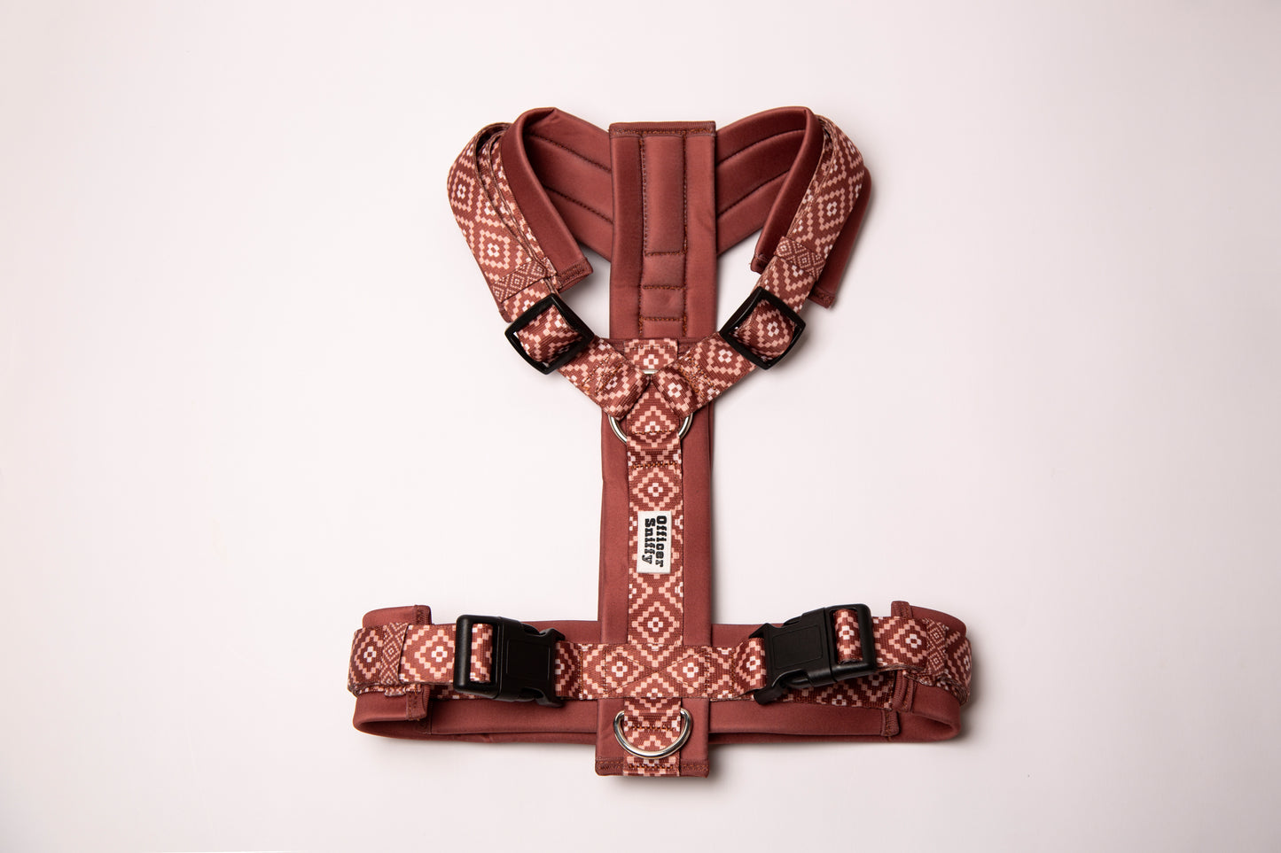Y-Geschirr / Brustgeschirr braun rostrot gemustert