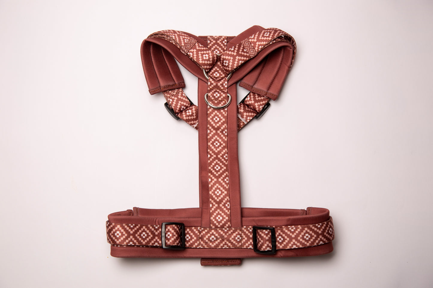 Y-Geschirr / Brustgeschirr braun rostrot gemustert