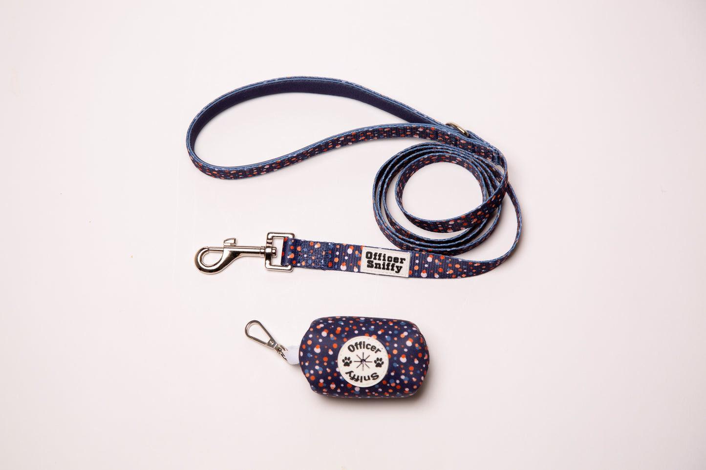 Leine blau gepunktet fest oder verstellbar