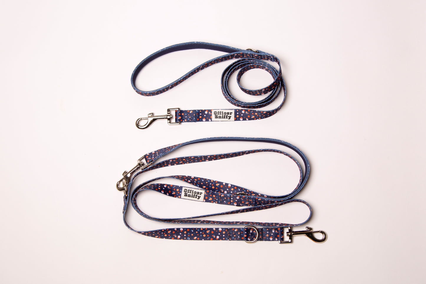 Leine blau gepunktet fest oder verstellbar