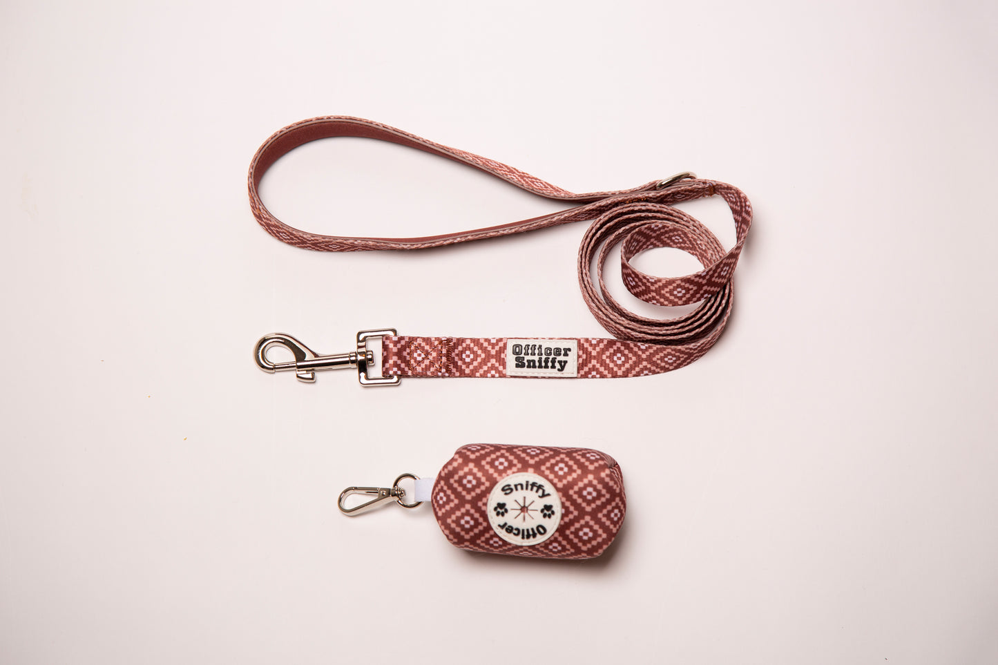 Leine braun rostrot gemustert fest oder verstellbar