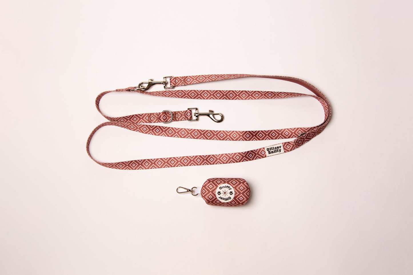 Leine braun rostrot gemustert fest oder verstellbar