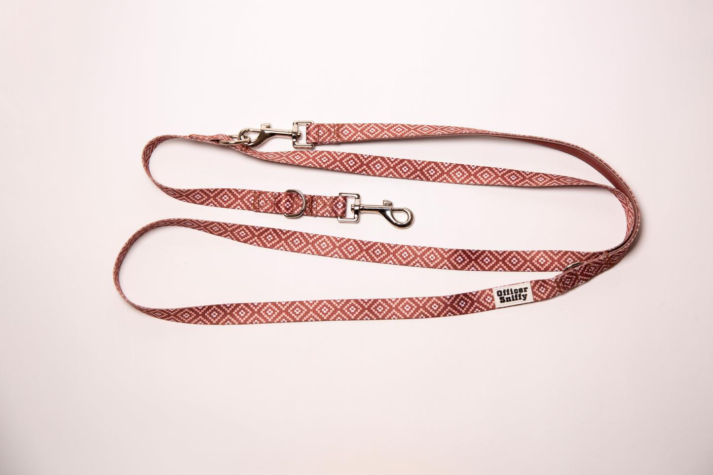 Leine braun rostrot gemustert fest oder verstellbar