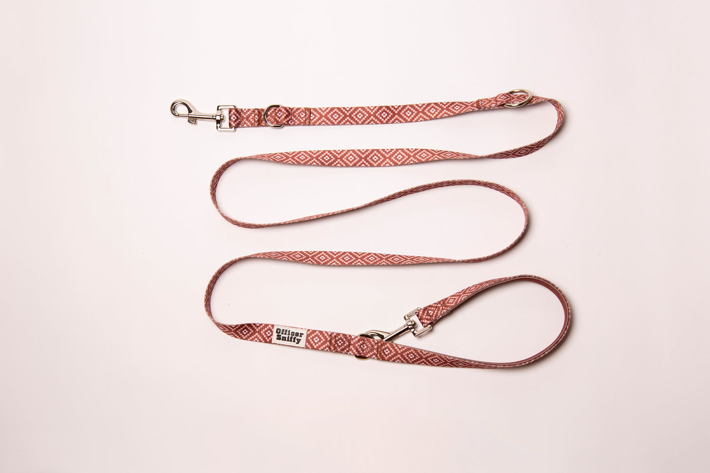 Leine braun rostrot gemustert fest oder verstellbar