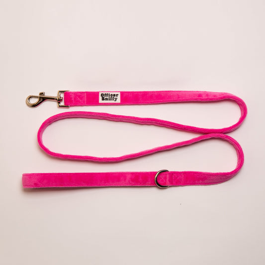 Leine Samt pink