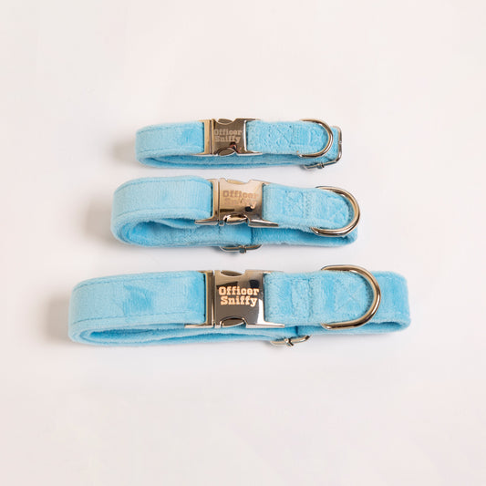 Halsband Samt hellblau