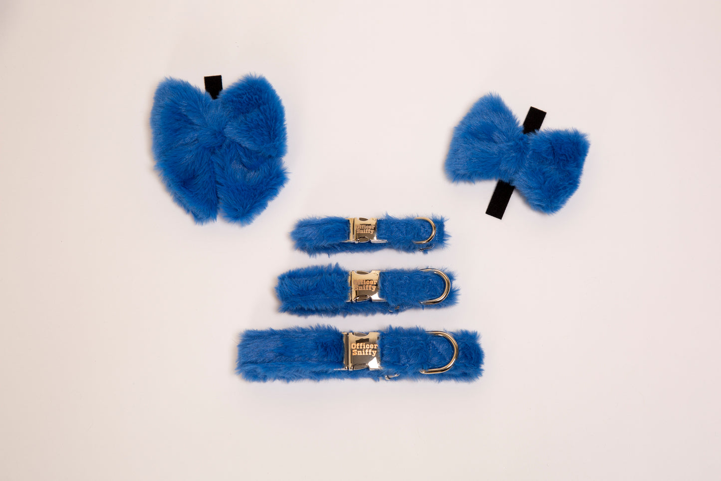 Halsband Plüsch blau