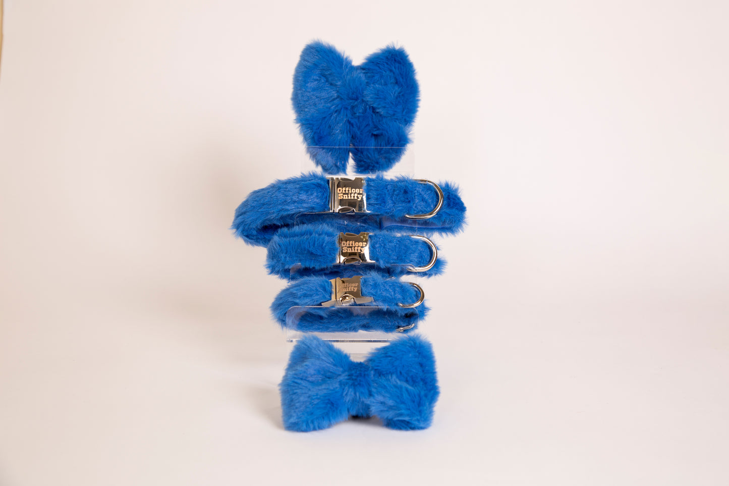 Halsband Plüsch blau