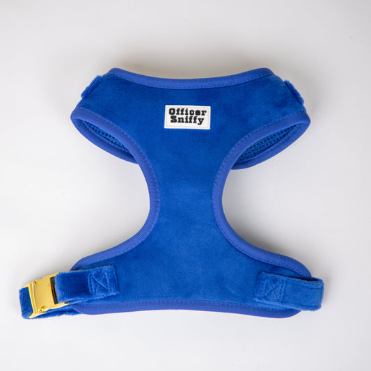 Brustgeschirr Samt blau