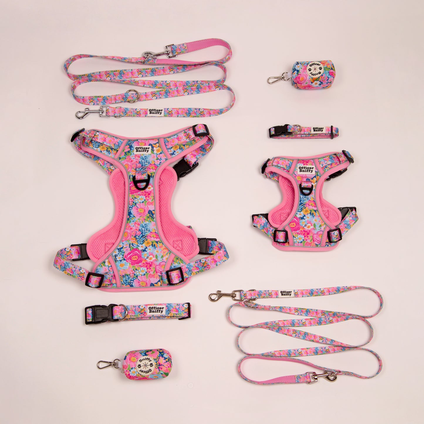 Halsband gepolstert Blumen rosa