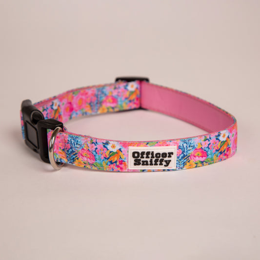 Halsband gepolstert Blumen rosa