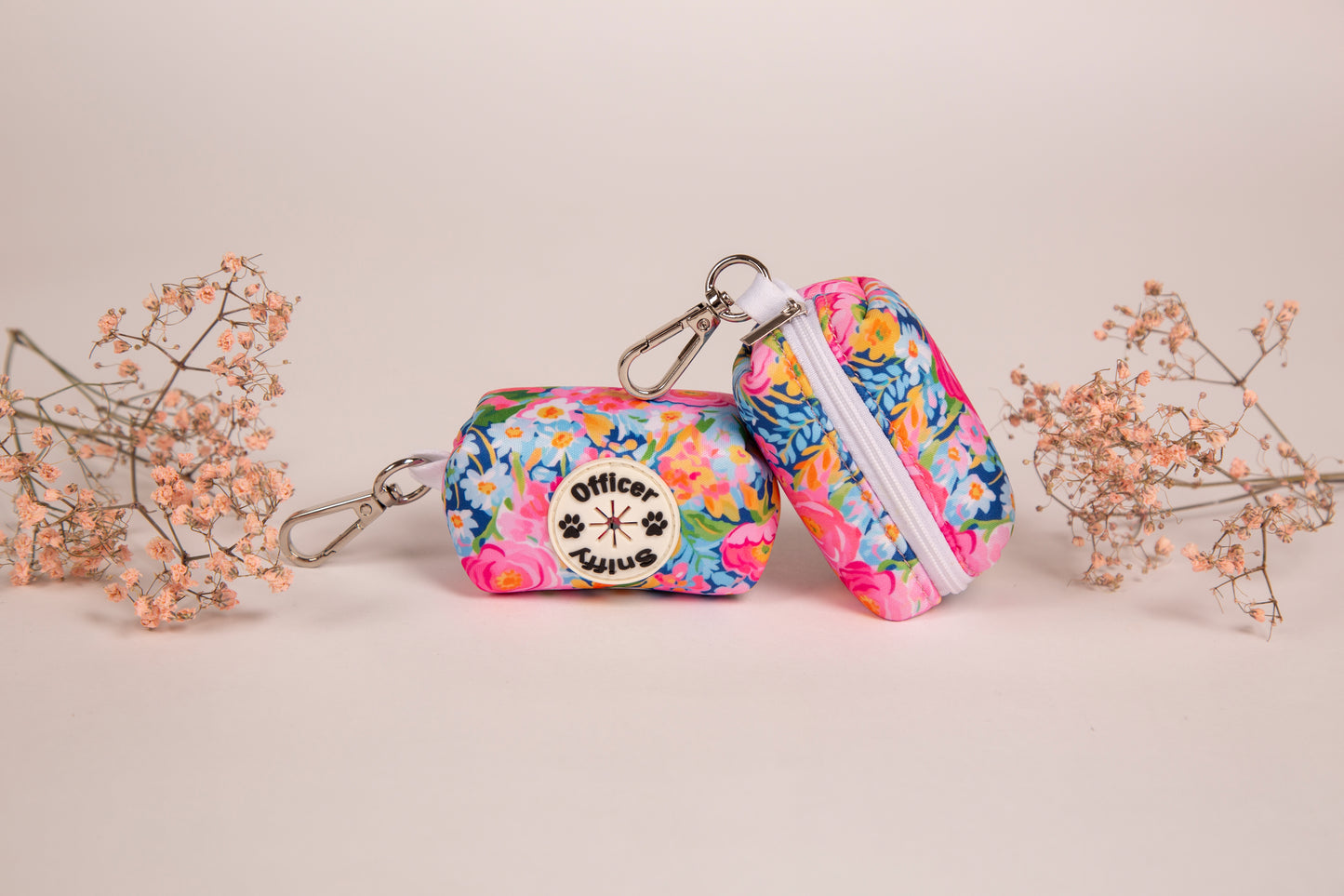 Beutelspender Blumen rosa