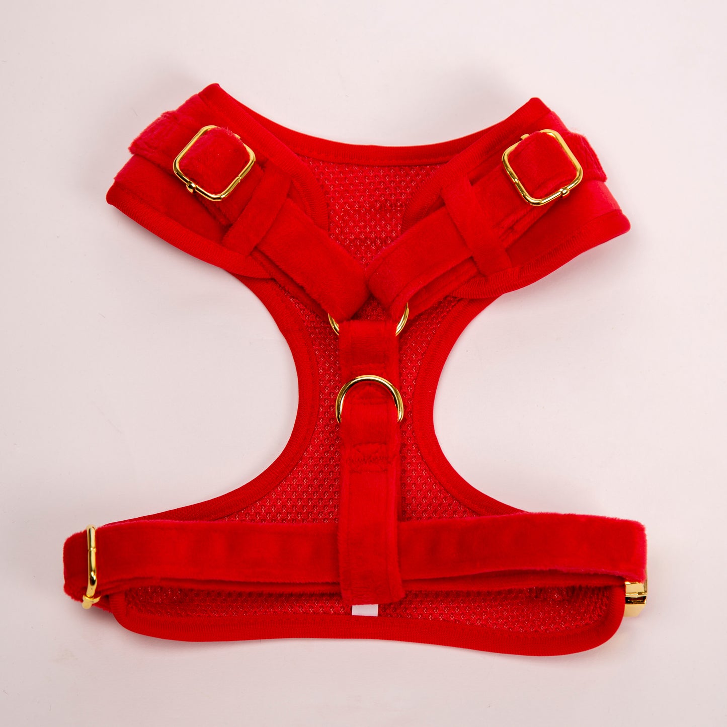 Brustgeschirr Samt rot