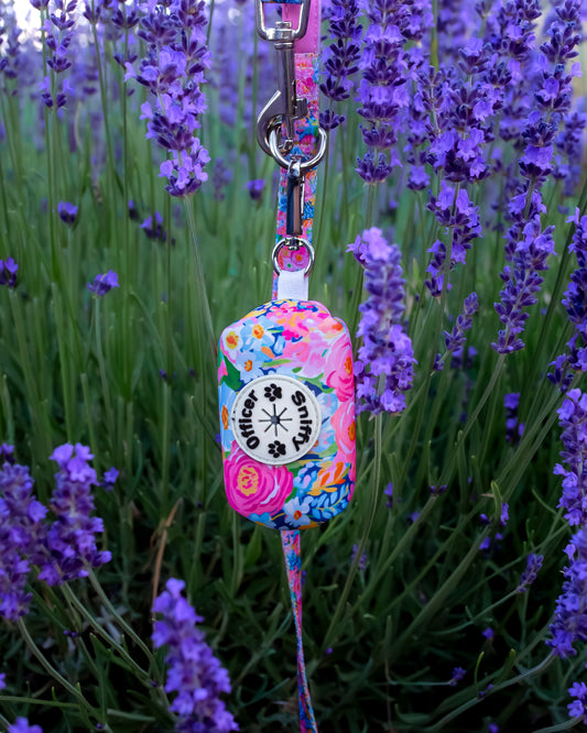 Kotbeutelspender Blumen rosa