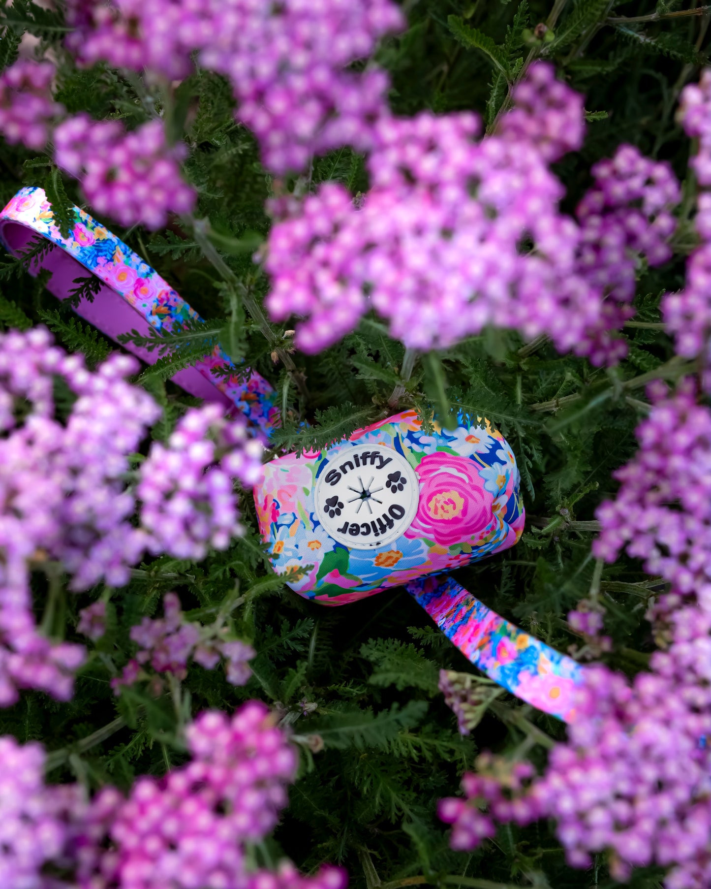 Beutelspender Blumen rosa