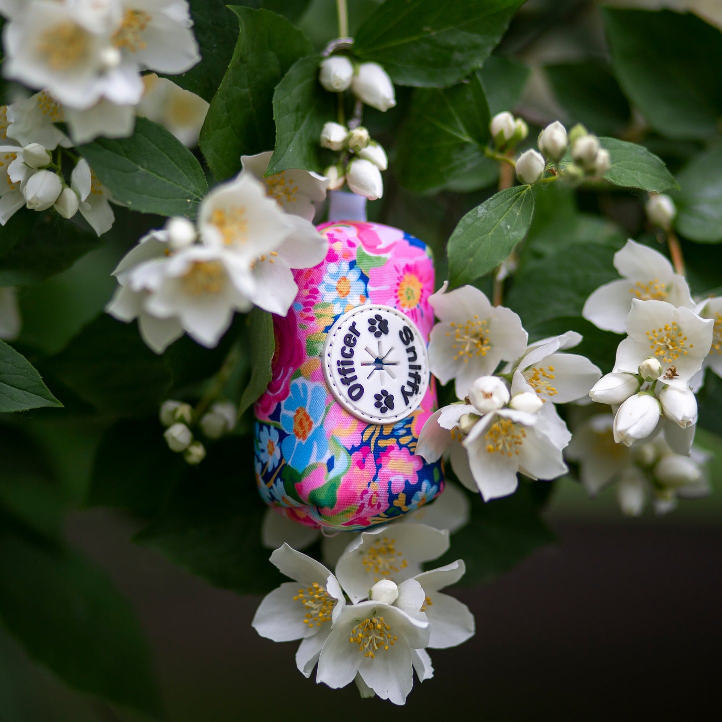 Beutelspender Blumen rosa