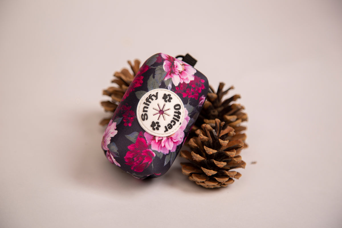 Kotbeutelspender Blumen rosa lila pink