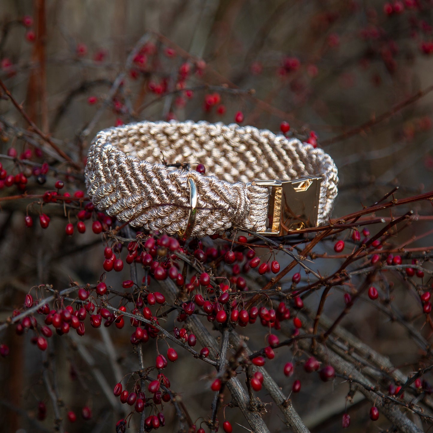 Deluxe Makramee Hundehalsband
