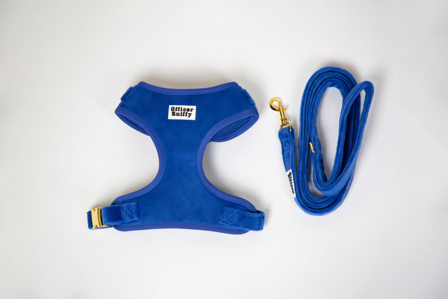 Leine Samt blau