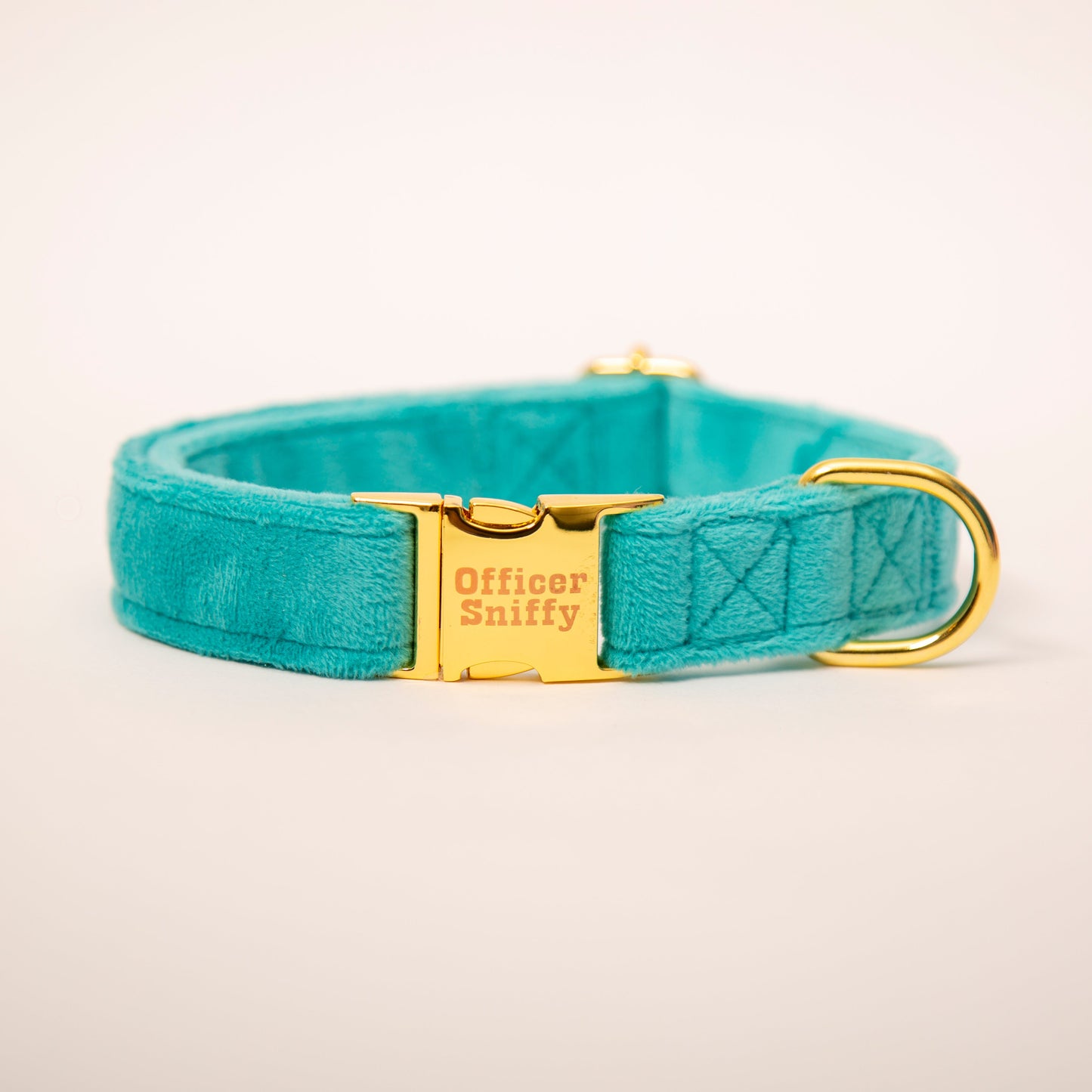 Hundehalsband Samt türkis